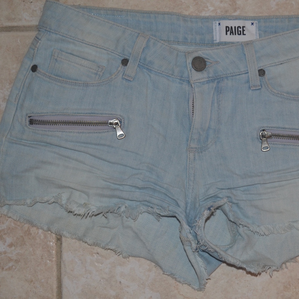 Paige Size 26 Indio Zip Shorts